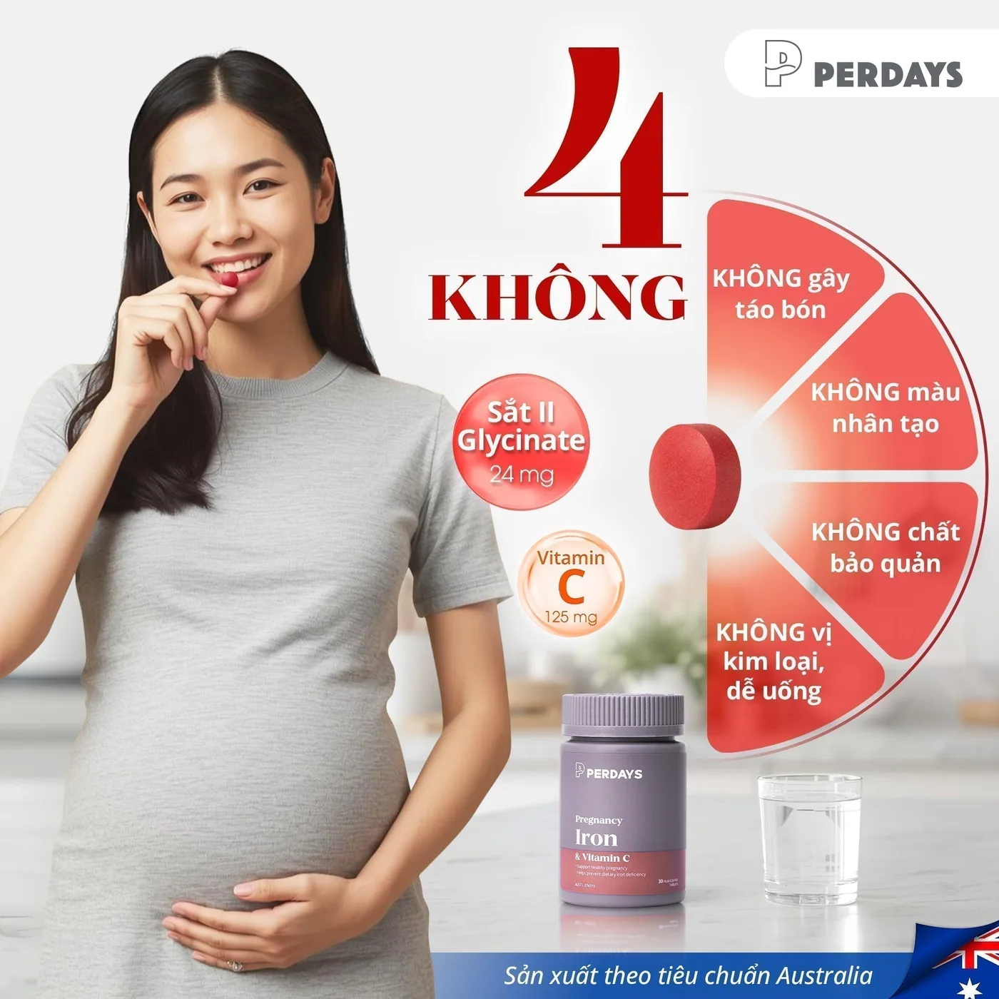 Mẹ bầu uống sắt kèm vitamin C có được không?