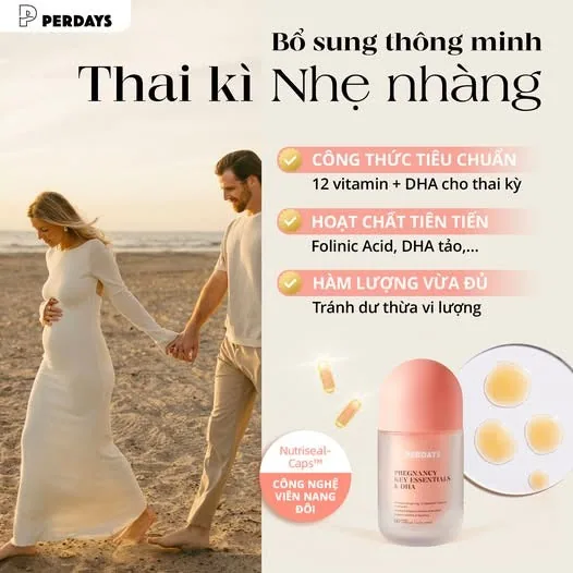 Viên uống bổ sung vitamin &amp; DHA dạng viên nang đôi Perdays