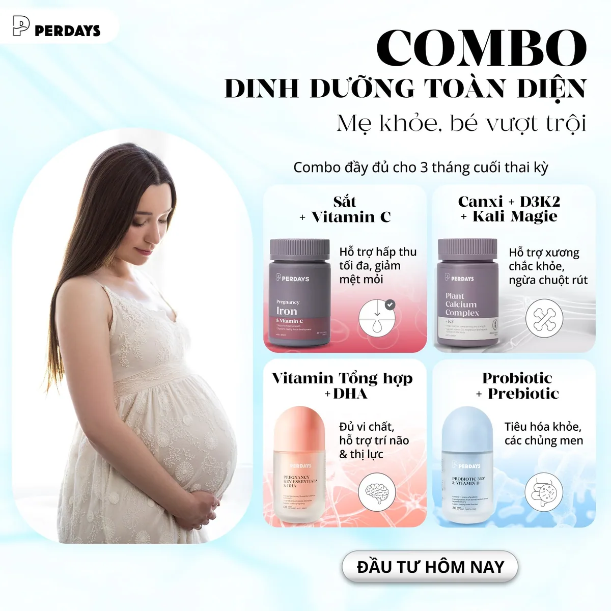Dinh dưỡng cho mẹ bầu 3 tháng cuối hỗ trợ thai nhi 34 tuần