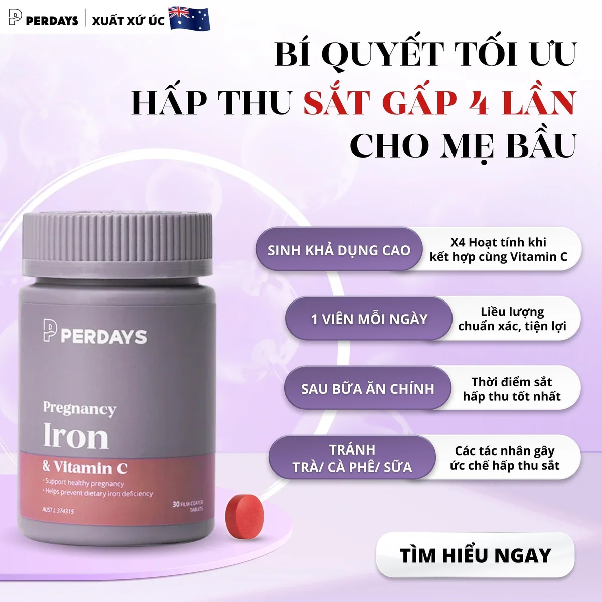 sắt hữu cơ cho mẹ bầu tuần 36